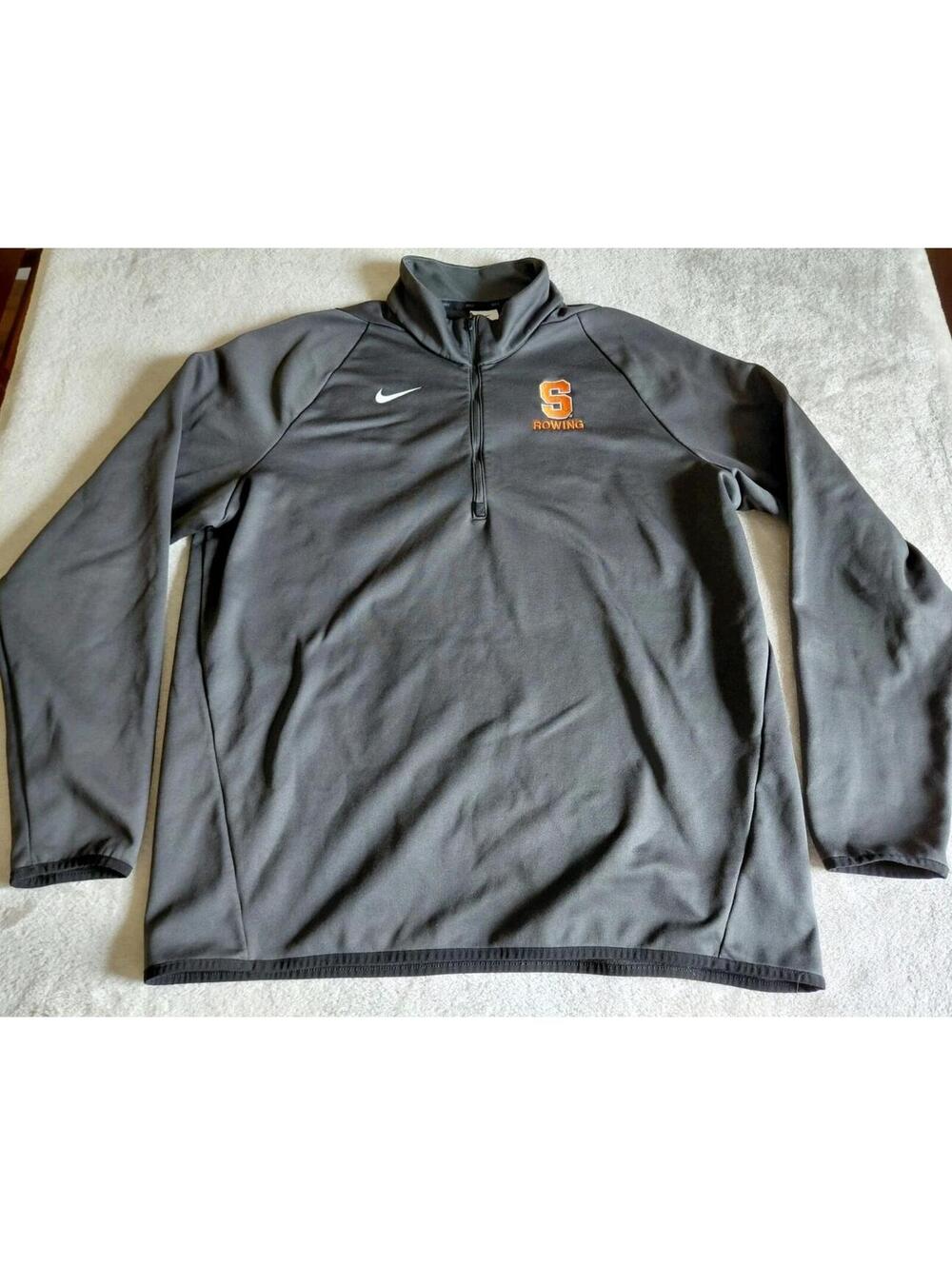 Syracuse Rowing Nike Pullover Mens XL 1/4 Zip Therma Fit Gray